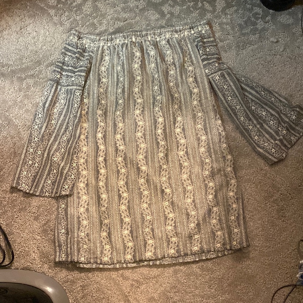Strapless boho dress